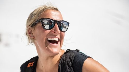Angelika Kaufmann is a pro skier with Blizzard Tecnica who lives in Lech, Austria. She’s also a trainer for the country’s ski area association, a mountaineering guide, and part of the avalanche control team at her local resort.