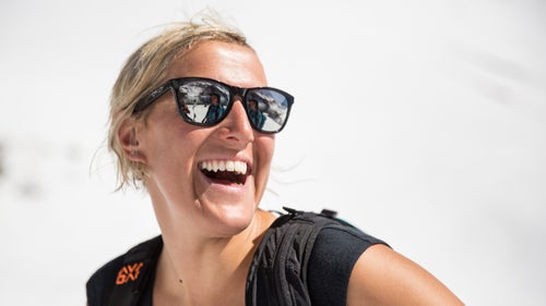 Angelika Kaufmann is a pro skier with Blizzard Tecnica who lives in Lech, Austria. She’s also a trainer for the country’s ski area association, a mountaineering guide, and part of the avalanche control team at her local resort.