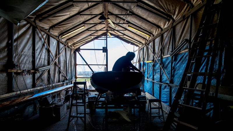 Carranza works on a boat.