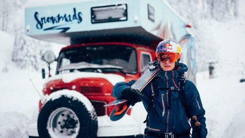 When you’re on the road and living out of a meticulously designed camper, you get first chair every morning at the ski area of the week. Lentsch and his crew—Freeride World Tour veteran Neil Williman of New Zealand, Canadian freeskier Dane Tudor, and a few of Lentch’s training buddies—would heat up the car in the morning for breakfast, gather their gear, and hit the mountain.
