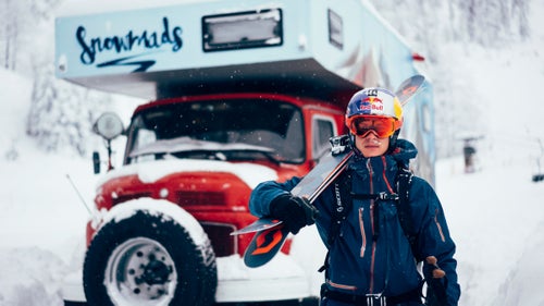 When you’re on the road and living out of a meticulously designed camper, you get first chair every morning at the ski area of the week. Lentsch and his crew—Freeride World Tour veteran Neil Williman of New Zealand, Canadian freeskier Dane Tudor, and a few of Lentch’s training buddies—would heat up the car in the morning for breakfast, gather their gear, and hit the mountain.
