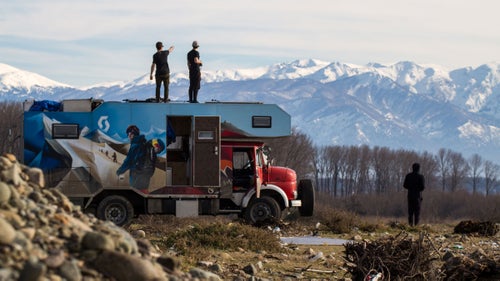 Just south of the Turkey-Georgia border, a mere 100 meters from the shores of the Black Sea, Lentsch, Tom Leitner, and Roman Rohrmoser scope out the Western Caucasus Mountains. “Sometimes we would just drive and pick our aims from the roof of the truck. That’s what the trip is all about, driving into the unknown,” says Lentsch.
