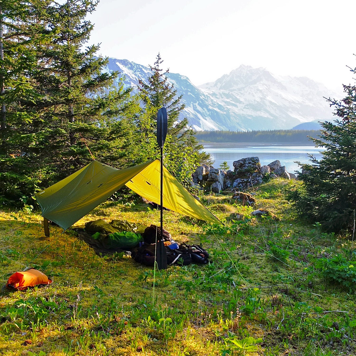 There's not much between you and a good view when you tarp camp