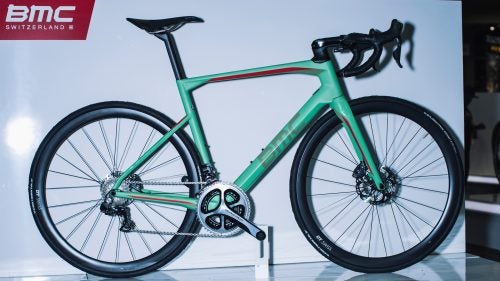 It should come as no surprise that the Swiss manufacturer is taking a more measured approach to the whole all-road movement, with the Roadmachine more focused on the asphalt than the dirt. This bike is longer and lighter than the company’s previous endurance offering, the Granfondo, but it retains BMC’s