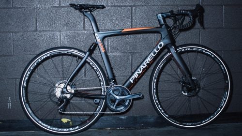 This is how Italians do dirt, apparently, and it is something of a Frankenbike, albeit a beautiful one. The Gan GR-S has similar shaping and styling to Pinarello’s Tour-winning Dogmas, but it gets a longer wheelbase and chain stays, a higher bottom bracket, a taller, slacker head tube, and additional fork offset, all of which makes for steadier handling on mixed terrain. There’s thru axles, disc brakes, clearance for up to 38c tires, and even fender mounts. And that can at the junction of the seat tube and stays? It’s an elastomer rear damper that provides 12mm of cushion. (I assume it’s a little better than the 1990s era MTB variety.) With Ultegra, the Gan GR-S will go for $5,250.