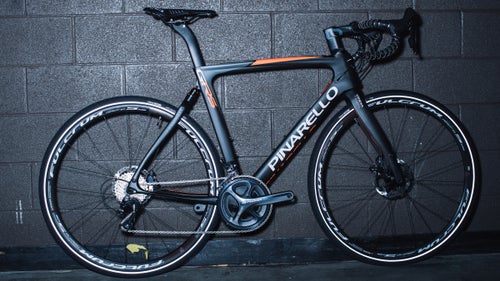 This is how Italians do dirt, apparently, and it is something of a Frankenbike, albeit a beautiful one. The Gan GR-S has similar shaping and styling to Pinarello’s Tour-winning Dogmas, but it gets a longer wheelbase and chain stays, a higher bottom bracket, a taller, slacker head tube, and additional fork offset, all of which makes for steadier handling on mixed terrain. There’s thru axles, disc brakes, clearance for up to 38c tires, and even fender mounts. And that can at the junction of the seat tube and stays? It’s an elastomer rear damper that provides 12mm of cushion. (I assume it’s a little better than the 1990s era MTB variety.) With Ultegra, the Gan GR-S will go for $5,250.