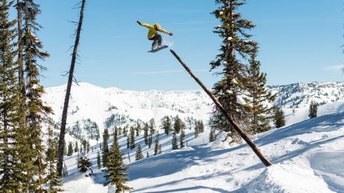 “This is Ben Ferguson in the Wyoming backcountry. From my standpoint, I started with Wyoming because I wanted to map it out as a feature film. Jackson, Wyoming, is Rice’s home. But even though it’s his backyard, we were finding new places. I’ve lived in Jackson 18 years and we were going to all kinds of spots I’ve never seen. “This place we dubbed Mars, because we found this bowl that just had kicker after kicker after kicker. Rice really didn’t want to put anything in the film that had been hit before, and he wanted right out of the gate to start with a hard-hitting, high-energy, super-high-action sequence. It was about a 20-mile snowmobile to get there, with sleds loaded down with camera gear. Not to mention, we’re trying to follow Rice and Brian Iguchi in this expert-level snowmobile terrain. We’d go there a few days before to build the jumps, and then drive out in the dark to get shots at first light. Wyoming was hands down the most physically challenging place the crew operated.”