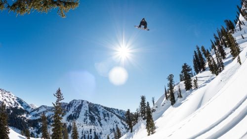 “Rice airs one out over the perfect gulley gap in a session that became pretty iconic as the opening of the film. This shot was taken from where Wheeler was posted up in his green ghillie suit to blend into the tree he was shooting from. It was typical Rice, just pushing and pushing, hiking back up, wrecking, then hiking up again until he stomped the trick. It’s the shot in the film where Rice flies over the slo-mo Phantom 4K, and it’s just an amazing shot.”