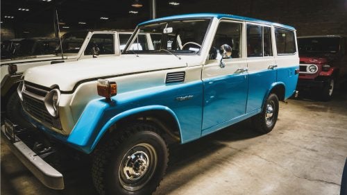 A 1978 Land Cruiser FJ55 Canadian Market in pristine condition, with all its original parts. This one lives in the Land Cruiser Heritage Museum.