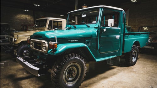 A fully restored 1978 Land Cruiser FJ45 Canadian Market at the Land Cruiser Heritage Museum.
