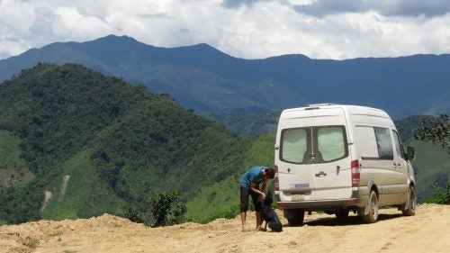 Having a dog to walk forced us to stop the van, stretch our legs, and take in the view. It also made traveling a lot harder at times. Long hike? Not unless it’s dog friendly. Lunch at a restaurant? Sure, but make it quick. Leika was a champion when it came to traveling: she’s well-trained and has a great temperament, and we could trust that she wouldn’t destroy the van or run away.