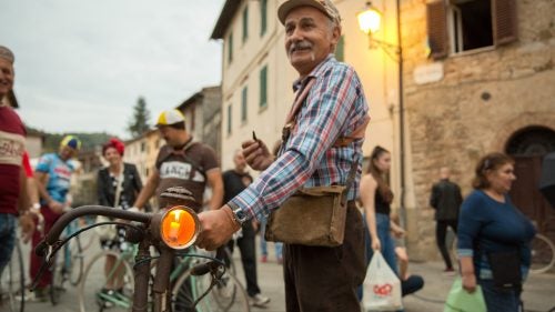 Giuseppe Ponzo and his one-candlepower 1920 headlight.