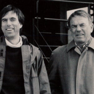 The author and his father at Aspen’s Hotel Lenado in the late 1990s.
