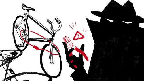 “In college, my first legit mountain bike was stolen by somebody who probably used garden shears to snip the flimsy cable lock I stupidly used to secure it to the railing outside my apartment. The worst part: I was inside when it happened, it was late at night and therefore pretty quiet, and I distinctly recall hearing what turned out to have been the clank of the clipped cable hit the ground.” — Sean Cooper, Copy Chief