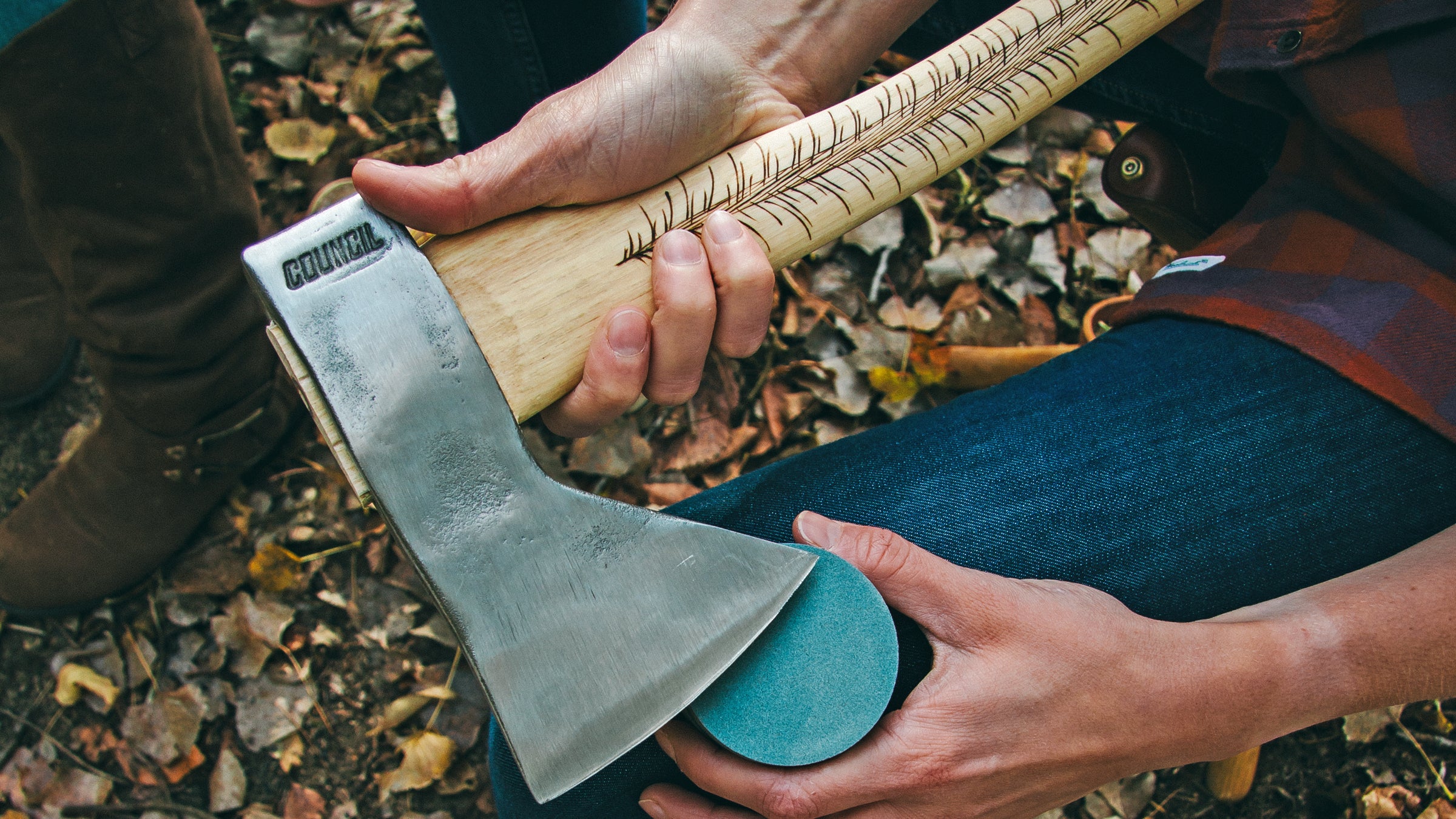 Hang it on the wall when you're not chopping wood.