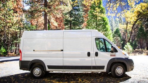The new steed. “I don’t think van life is particularly appealing,” Honnold says. “You know, it’s not like I love living in a car, but I love living in all these places. I love being in Yosemite. I love being, you know, basically wherever the weather is good.”