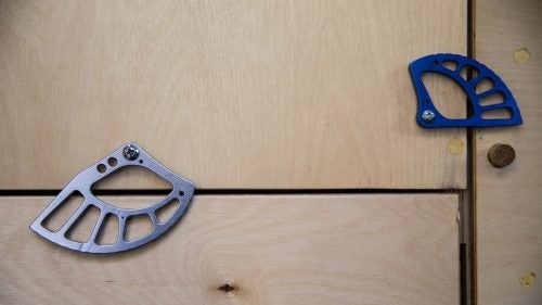 Honnold uses repurposed Black Diamond cam lobes to keep the van’s drawers closed while driving.