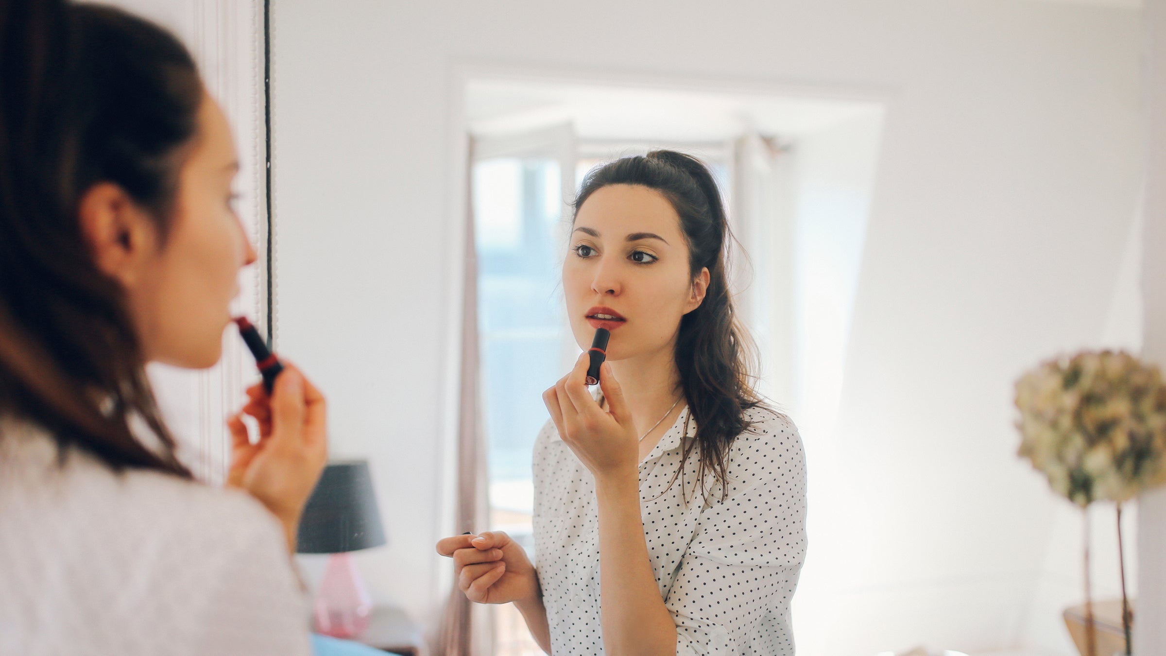 Some women have decided to forgo their daily routine of applying makeup before going to work.