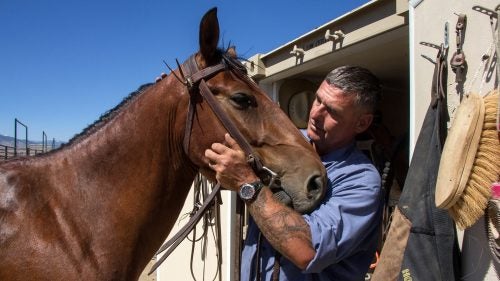 Ken Parker, who’s serving a five-year sentence for drunk-driving offenses, had never touched a horse before he entered the program. He’s now one of its best trainers: some of his horses have sold at auction for more than $15,000. The training is only 120 days for each horse, and they are technically still “green broke,” or minimally trained, when they’re through.