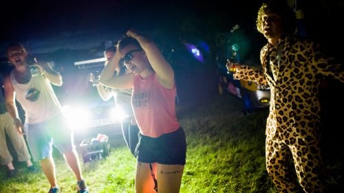 The night before the race, the Adventurists hosted a send-off party near the starting line at the Goodwood Racecourse, a few hours south of London.