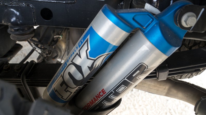 The unique Fox Racing shocks deliver over 13 inches of travel, and the 3-inch bodies contain 9-stage, internal-bypass damping. You can't get better suspension.