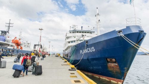 On November 18, a group of competitors, race organizers, volunteers, family members, and a five-person Taiwanese media team departed from Ushuaia, Argentina, for the Antarctic Peninsula. They travelled aboard the M/v Plancius, a 293-foot former Dutch research vessel that was repurposed into a passenger ship in 2009.