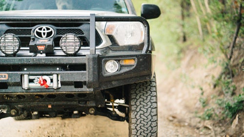 Warn has been making winches and vehicle recovery tools since 1948. Built in the USA, these tools are your best bet for getting unstuck. They come in a variety of sizes and strengths: the general rule of thumb is to get something with a pulling power that’s 1.5 times the weight of your vehicle. The VR10000, shown here, is an entry-level model suited for most big trucks. It comes with a remote control on a 12-foot tether—so you can get out of your truck and watch what you’re doing—and either a synthetic or steel rope.