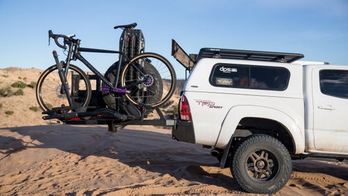 The Trail Rider 2.0 bumper upgrades the back of the truck in several ways. It’s made from steel, offering significantly more protection than the stock option. It also improves the truck’s departure, preventing it from scraping when you hit a steep grade. The swingout arm gets everything out of the way so you can easily get into the bed. In the version pictured, this arm also has an attached fold-down table, which makes a great cooking station.