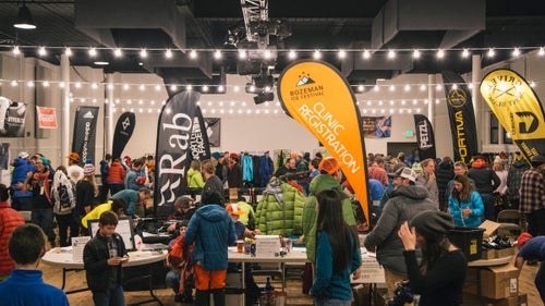 At the end of the day, climbers had a chance to demo gear, find great beer, and tell stories at Emerson Ballroom in downtown Bozeman.