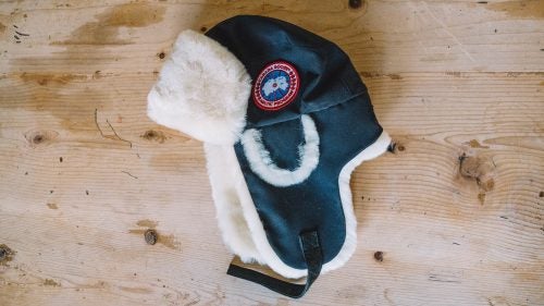 Wear this aviator-style fleece-lined cap on the nastiest days. A drop-down bill keeps snow off your face, while ear flaps fight the cold.