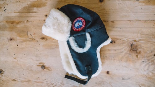 Wear this aviator-style fleece-lined cap on the nastiest days. A drop-down bill keeps snow off your face, while ear flaps fight the cold.