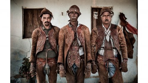 The cowboy culture of the American West takes a historical backseat to every other region in the Americas. But whether in Texas or Brazil, the core of a cowboy is the same: a connection between man, animals, and the land. Uruguay-based photographer Luis Fabini spent the last decade photographing these men across North and South America and has narrowed down thousands of images into a new book called Cowboys of the Americas. Here, Fabini shares some his favorites images and characters from book. Photo: Vaqueiros in Brazil. Their handmade leather armor not only protects the men from the burning sun, but also shields them from bare branches and long, sharp needles of the surrounding bush.