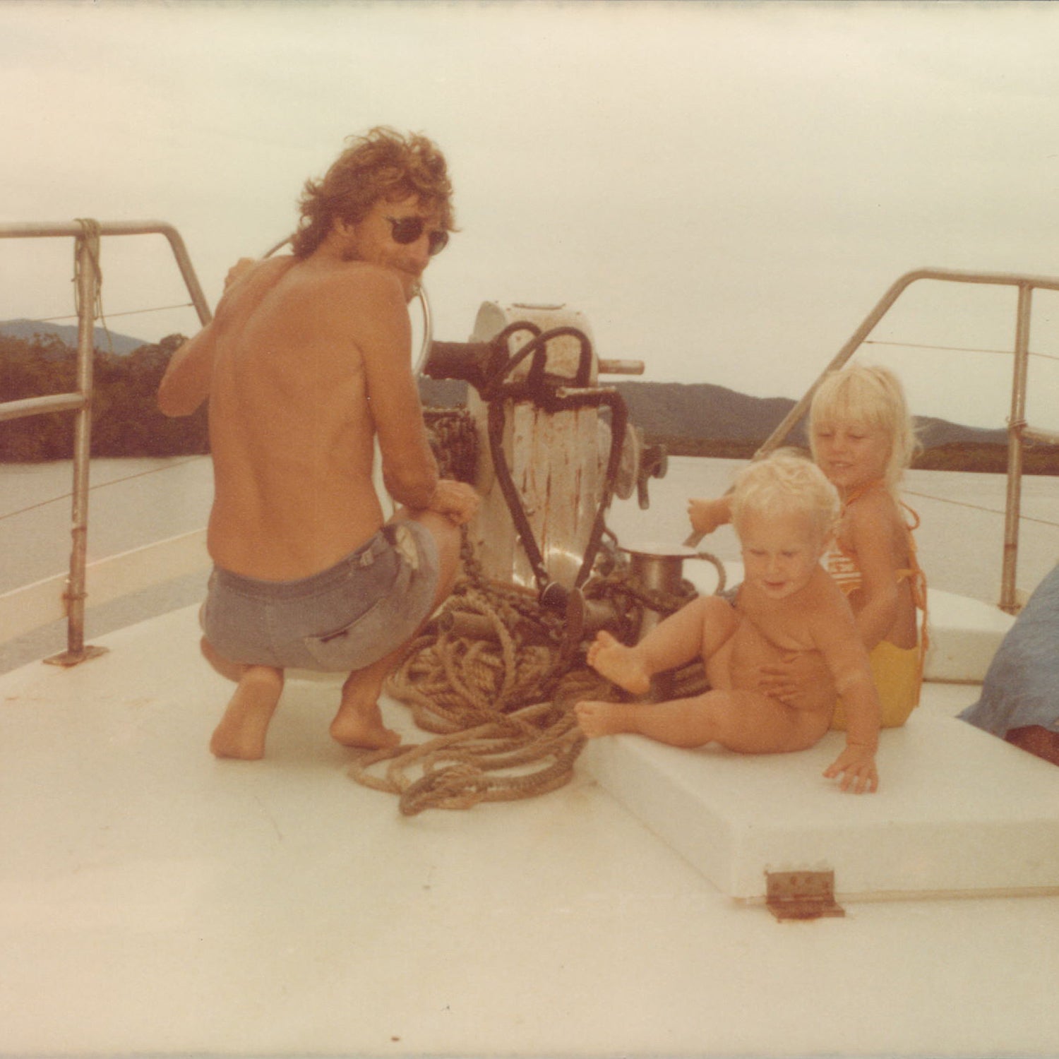 Lafferty, with daughters Jessie and Kianna, in Australia.