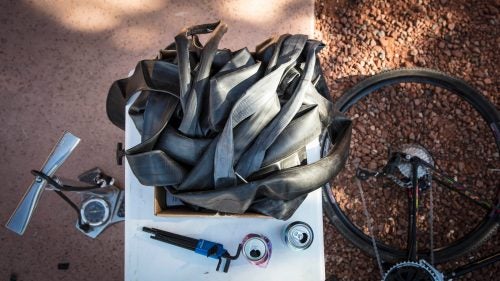 Replacement tubes required: 17
Dropper seatposts that malfunctioned or failed: 3 (Down by around 600 percent from 2016.)
Wheels broken: 1
Brakes that needed bleeding: 0
Bikes taken out of service for a day due to mechanicals: 5
Bikes rendered inoperable for the entire test: 1 (Despite the valiant daily efforts of our wrench, Kyle, to get it up and running.)