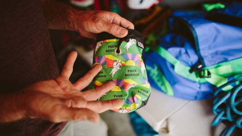 Salty chalk bags.