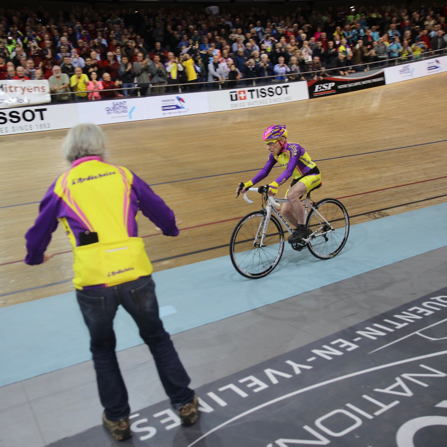 Robert Marchand sets a new world record for distance cycled in one hour. He pedaled 14 miles.