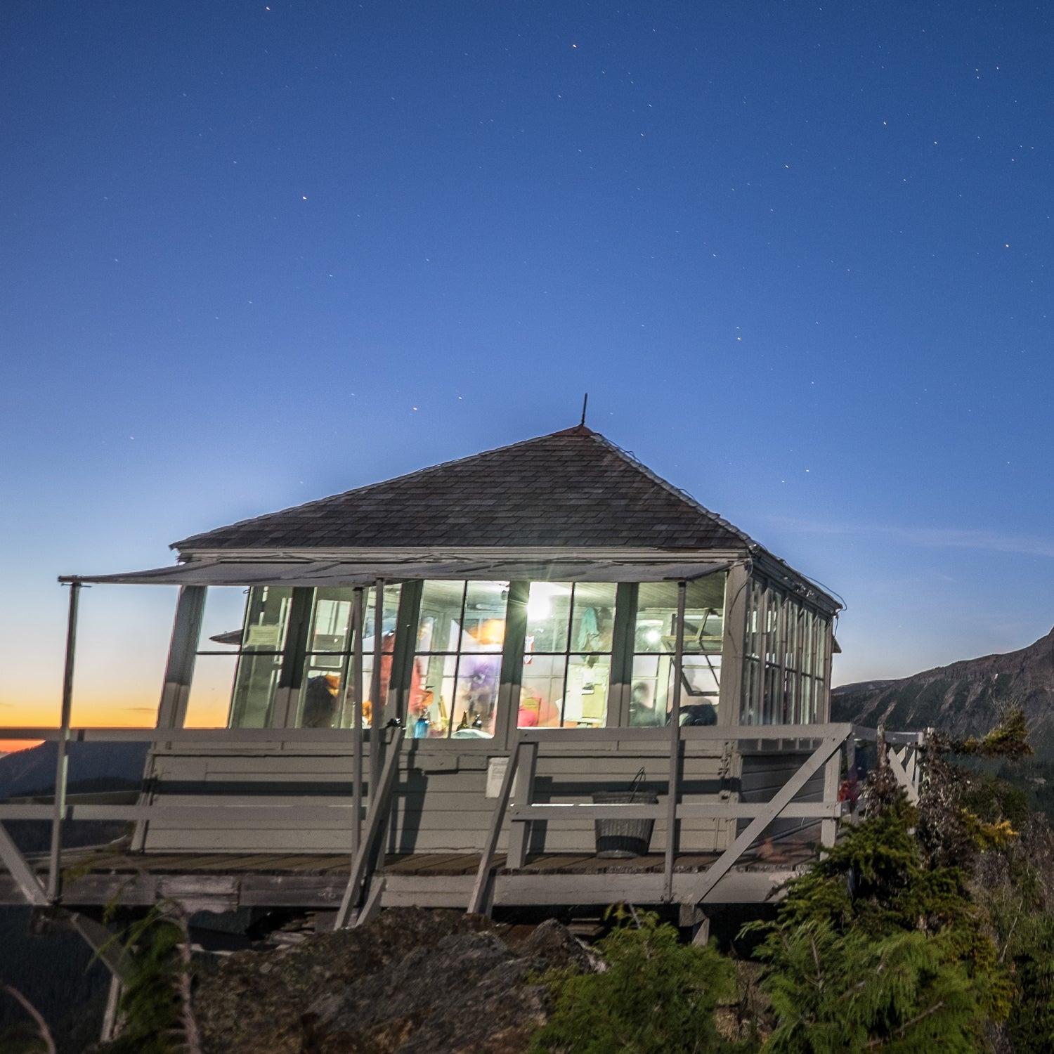 Fire lookout at Park Butte, near Mt. Baker, WA.