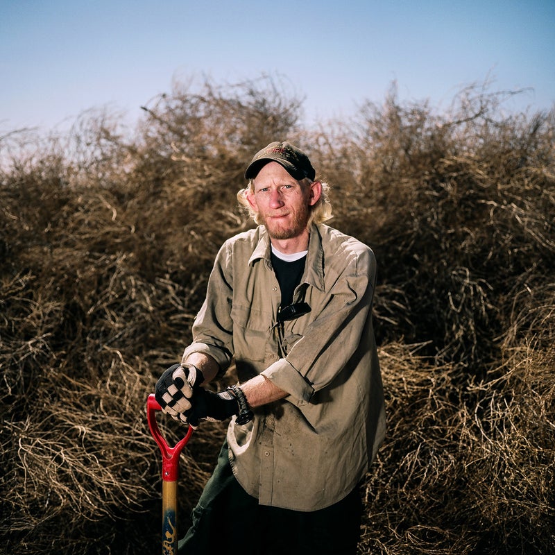 This is Josh Reiswig, a firefighter and assistant engine captain, who was doing tumbleweed mitigation in Vogel Canyon in La Junta, Colorado.
