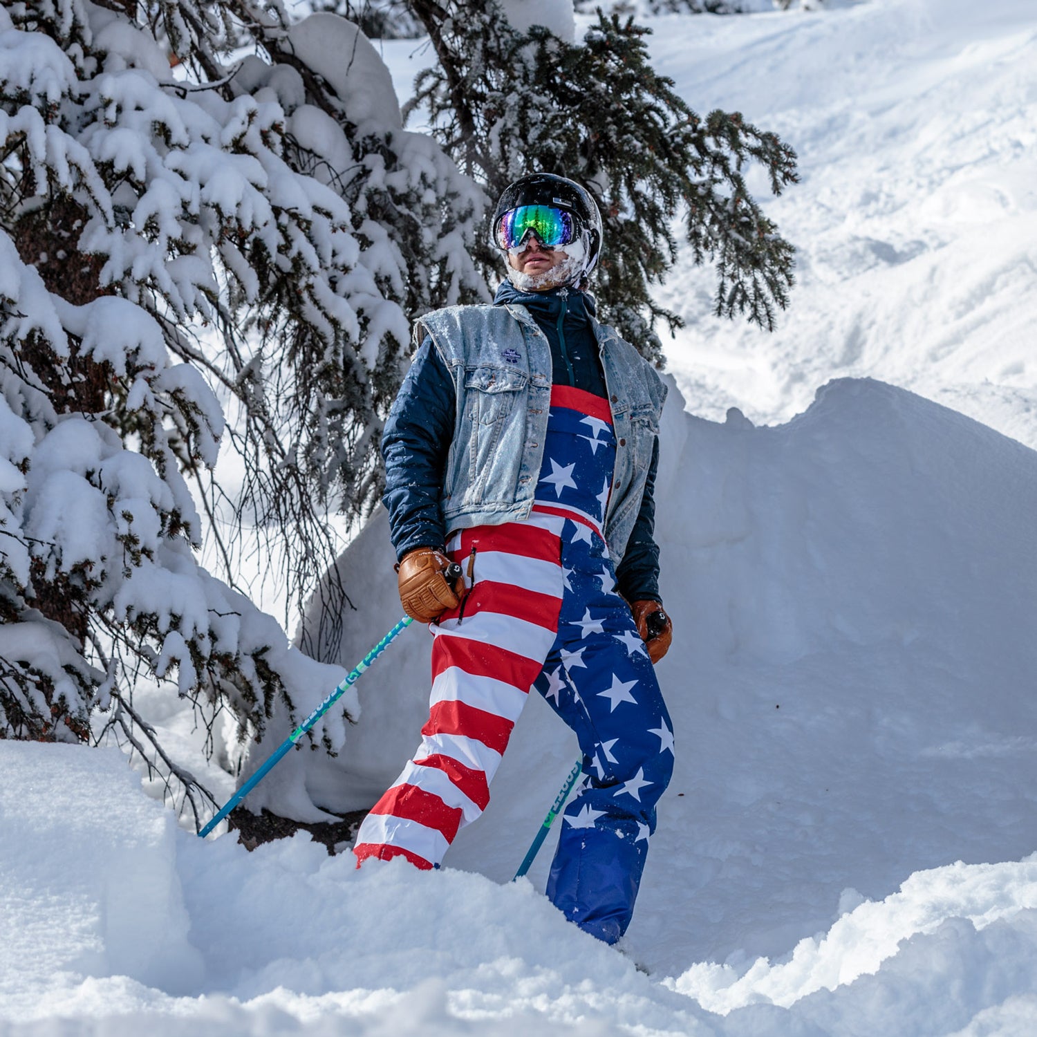 Support your country and wear these Shinesty ski bibs.