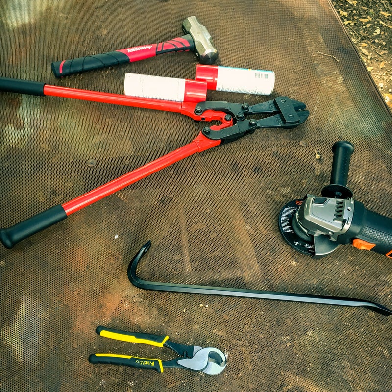 All the tools of a shady bike thief in one place.