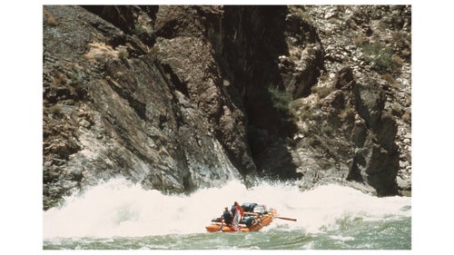 Our first run through the famous Crystal Rapid in 1984 on our first self-supported float. That year we experienced very high water levels. The river was likely flowing around 80,000 cubic feet per second that day.