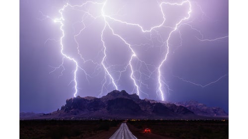 A dream shot over the iconic Superstition Mountains. When I saw it on the back of my camera I knew immediately it was the best lightning photo I’d ever taken.