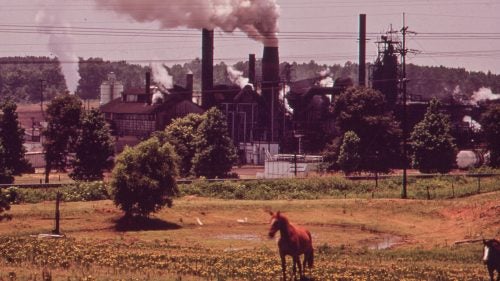 The Atlas Chemical Company, in Marshall, Texas, discharged black soot that covered anything nearby. Landowner M.P. Anderson successfully sued the Atlas Chemical Company in 1975 for damaging his property.