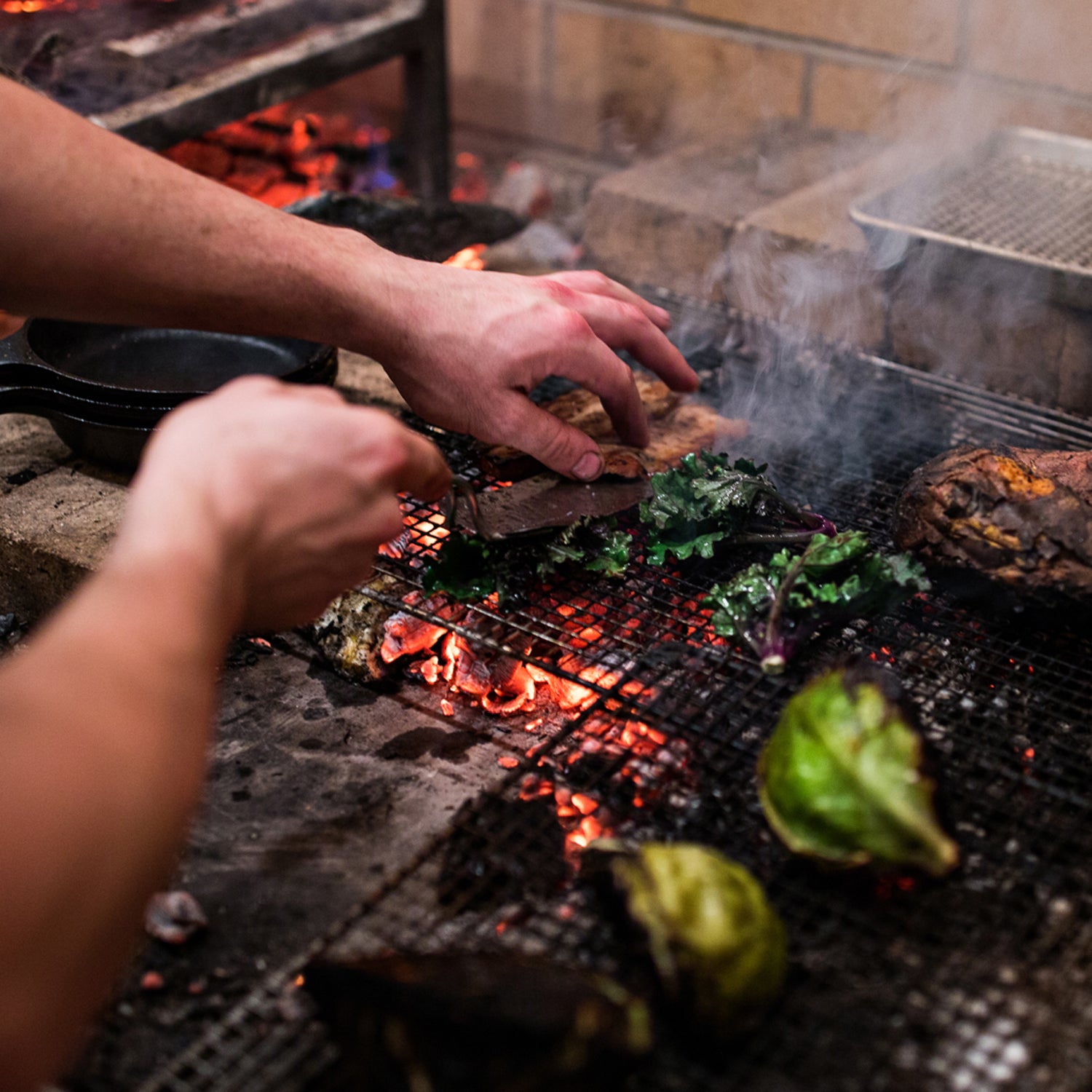 According to D.C.-based chef Jeremiah Langhorne, veggies cooked over ember is the ultimate camp meal.