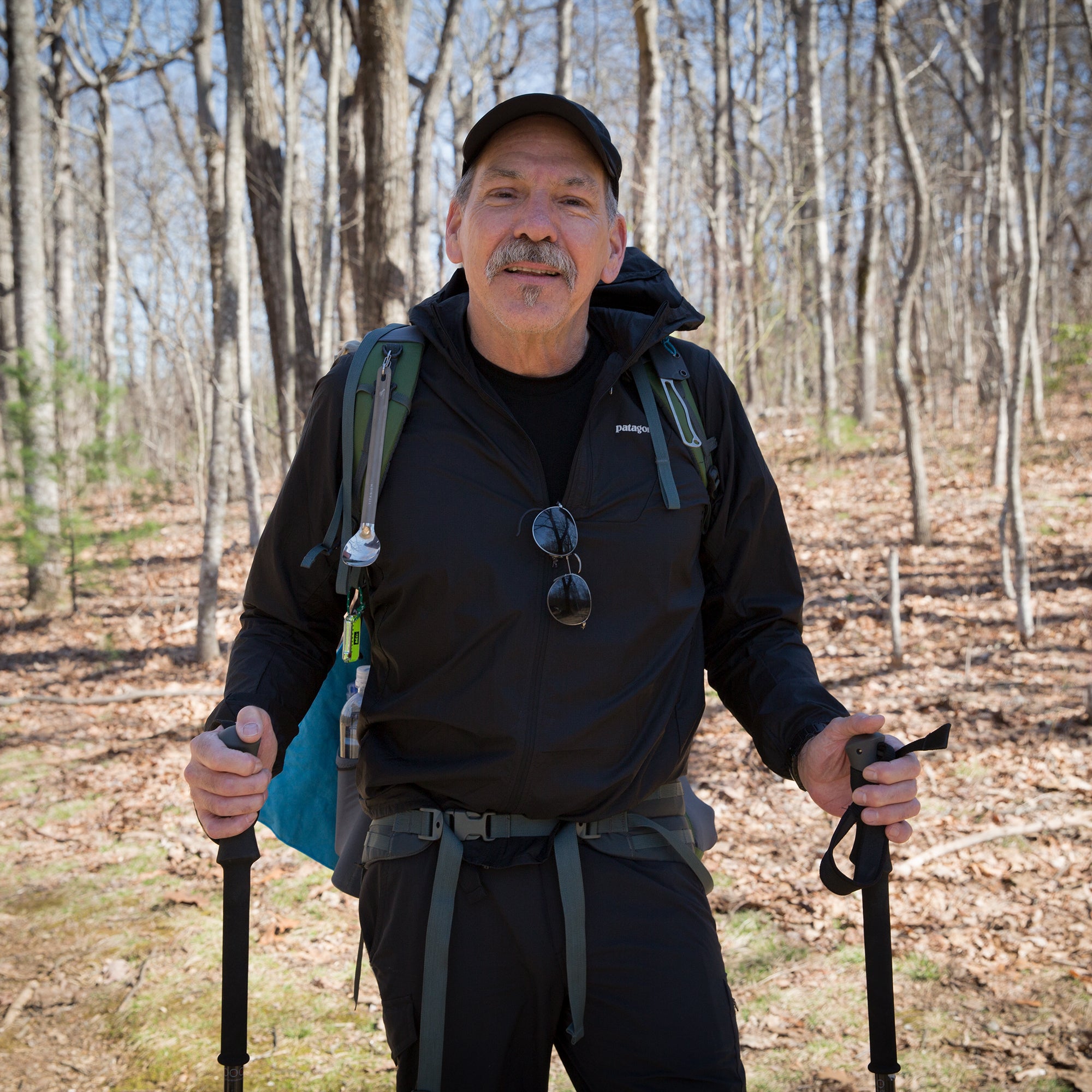 Tom S.
Age: 63
From: New York, New York
Occupation: Software designer
Luxury Item: None
“I’m a student of Zen Buddhism, and I see this experience as a five-month walking meditation. It’s an exercise in staying in the moment, and so I have only brought the bare minimum: no books, no spiritual accouterment. I want to let it all go and see how little I need to thrive. I don’t think most of the people in my life really get it. My daughters think I should just play golf for five months. My friends keep promising that they’ll come get me off the trail if I decide to quit, no matter where or when. One told me I could hide out in his basement for the remaining three months if I want to avoid the embarrassment of quitting. I told don’t think I’m going to need that. Still it’s nice to have the option.”