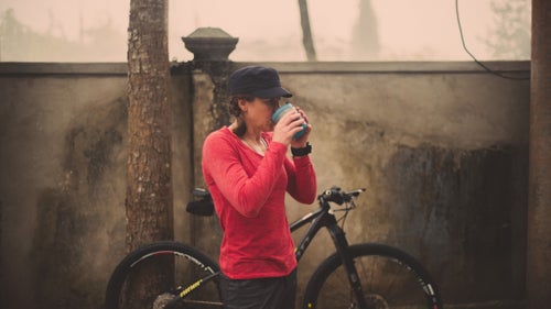 Rusch’s husband and a bike mechanic joined the support team and followed in cars where they could. For many sections, Rusch and Nguyen rode solo through jungle terrain, and the support team would meet them at the end of each day.