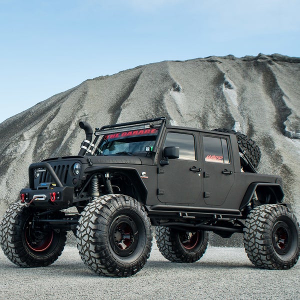 You can tackle anything in this modded out Jeep.