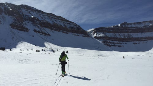 Lea en route to ski King’s Peak, the highest peak in Utah, in the Uintas. A casual 29-mile outing that we felt for days after. This was the only line in the book that was not located in the Wasatch Range. (Photo: Caroline Gleich)
