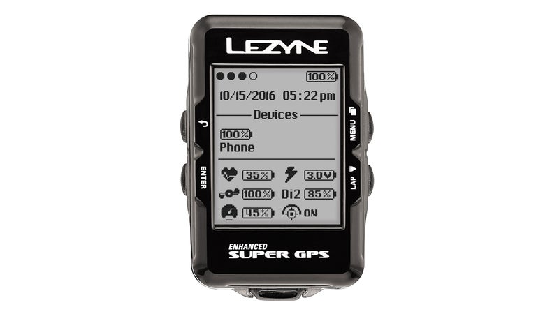 Lezyne Super GPS computer.