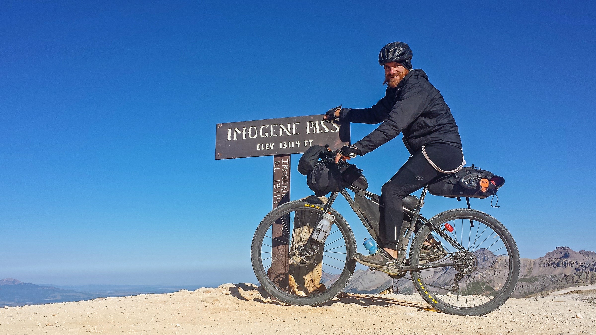 Justin on a training ride for his Highest Hundred challenge.